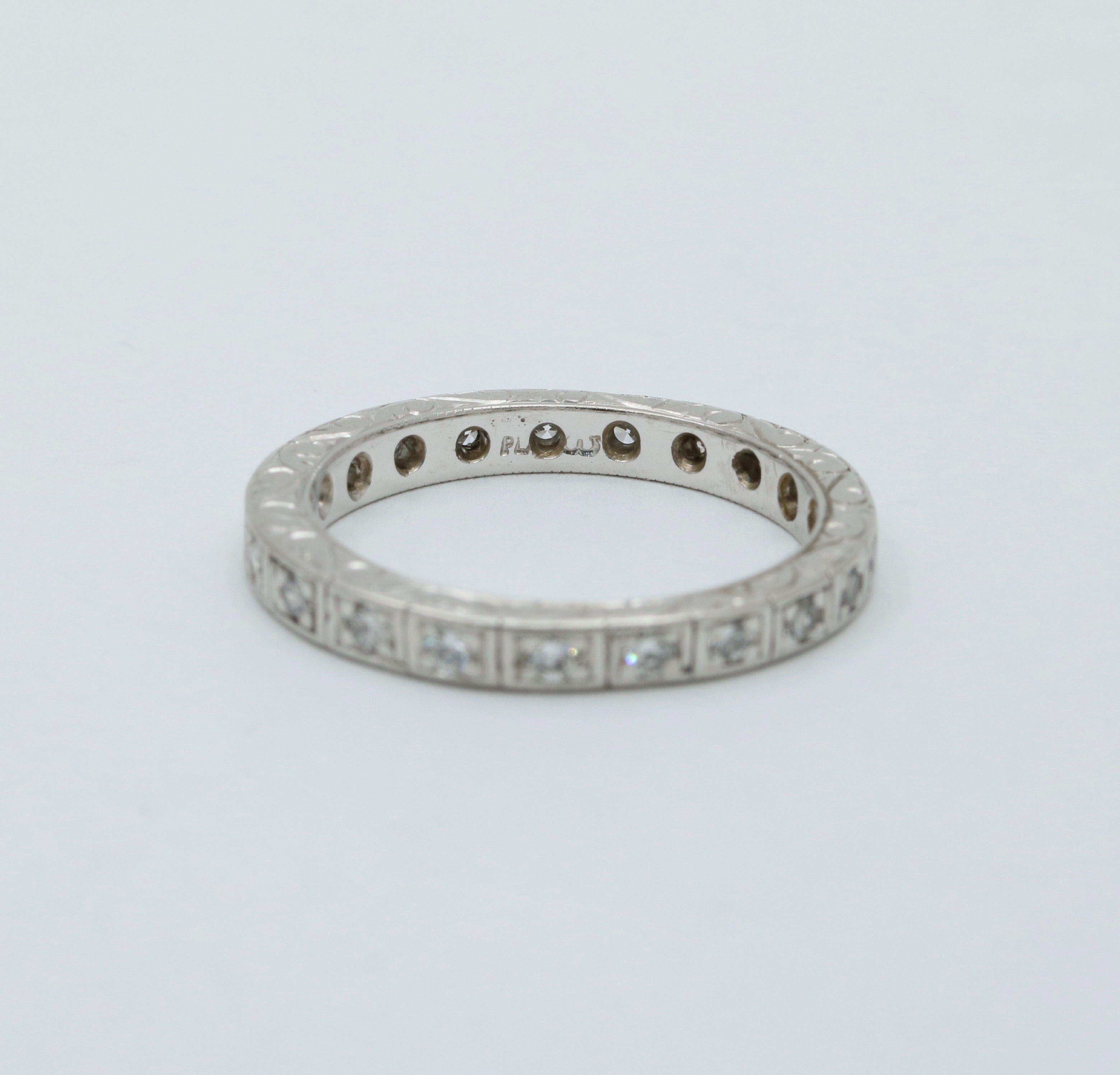 Antique Art Deco Platinum and Diamond Eternity Band
