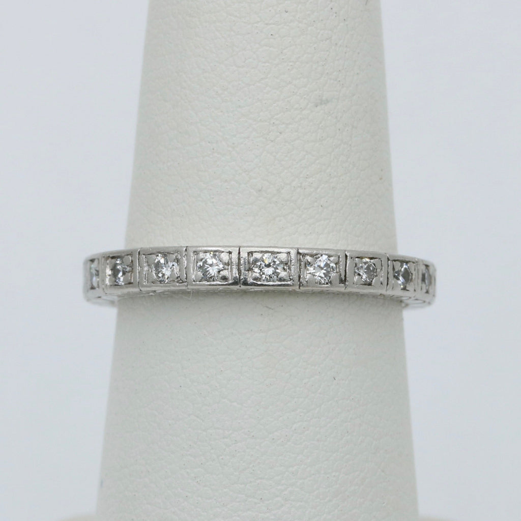 Antique Art Deco Platinum and Diamond Eternity Band