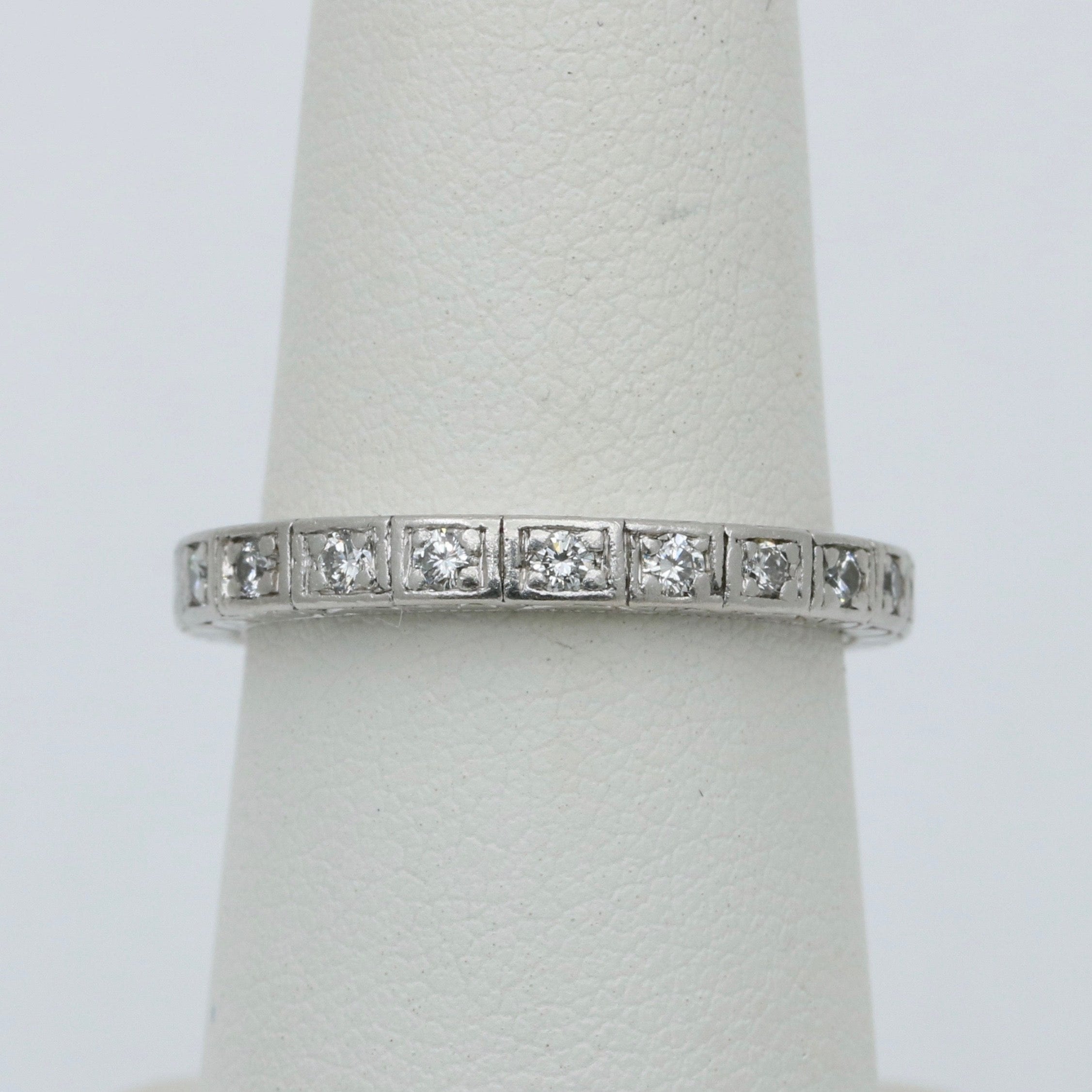 Antique Art Deco Platinum and Diamond Eternity Band