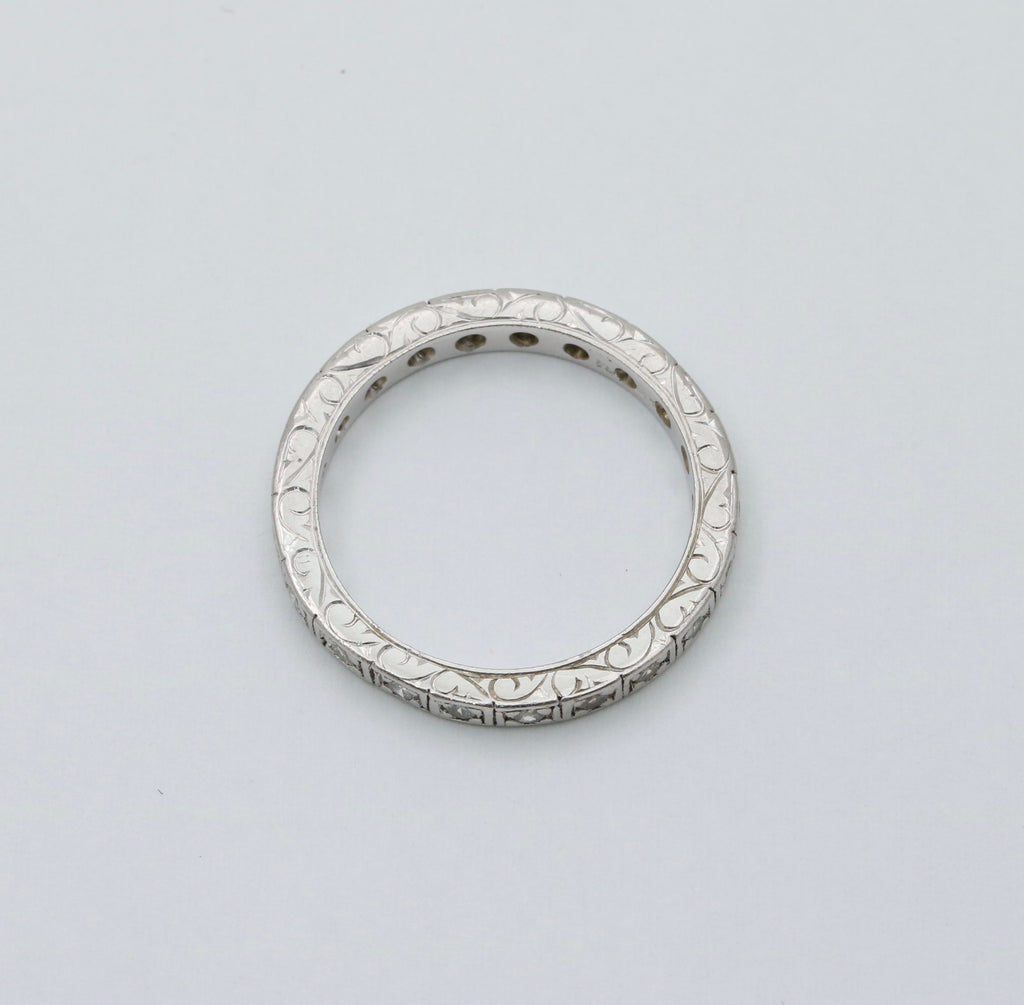Antique Art Deco Platinum and Diamond Eternity Band