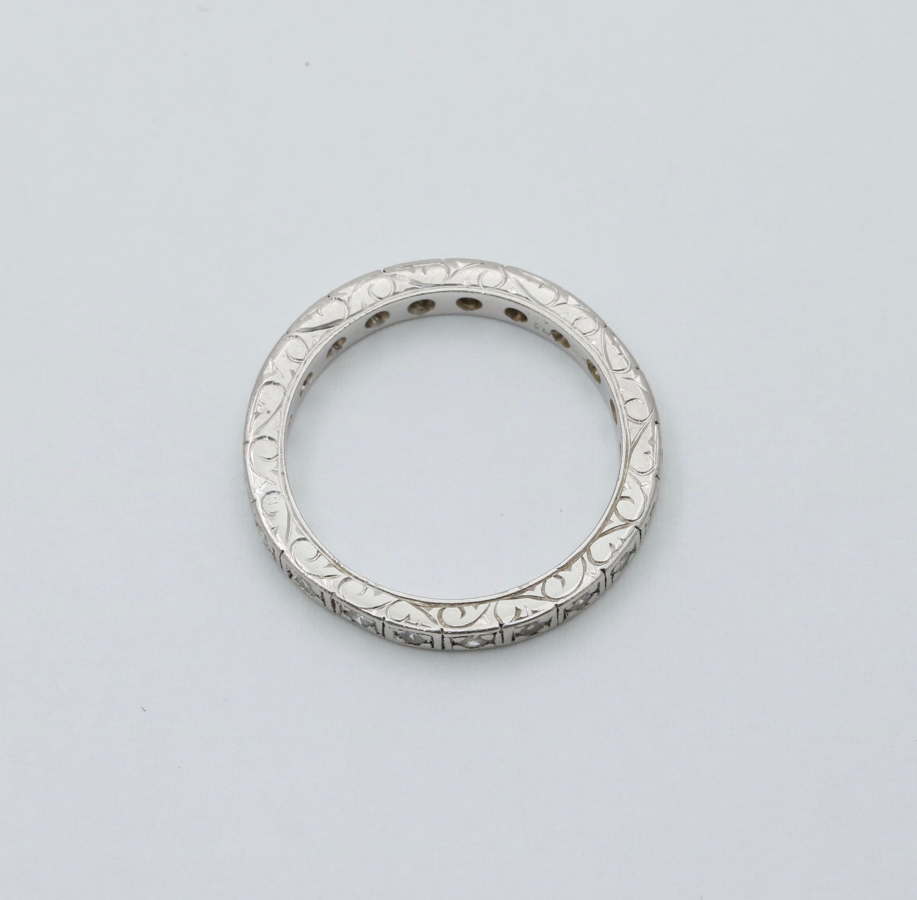 Antique Art Deco Platinum and Diamond Eternity Band