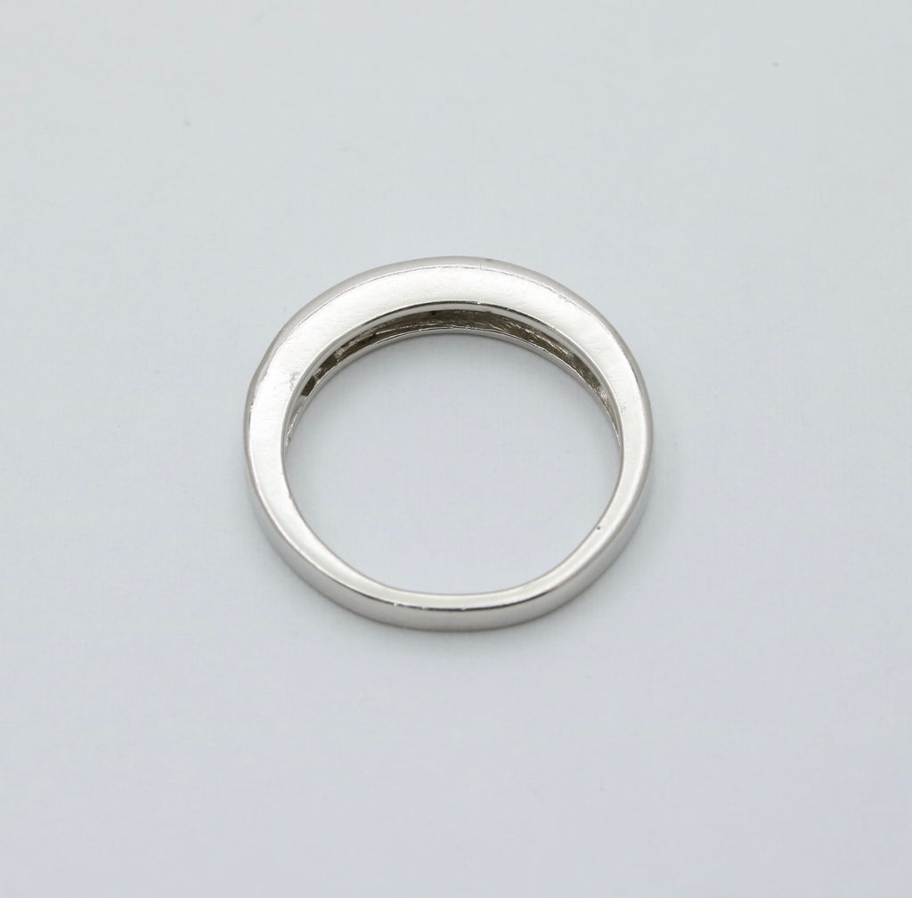 Vintage Diamond and Platinum 1/2 Eternity Band Ring