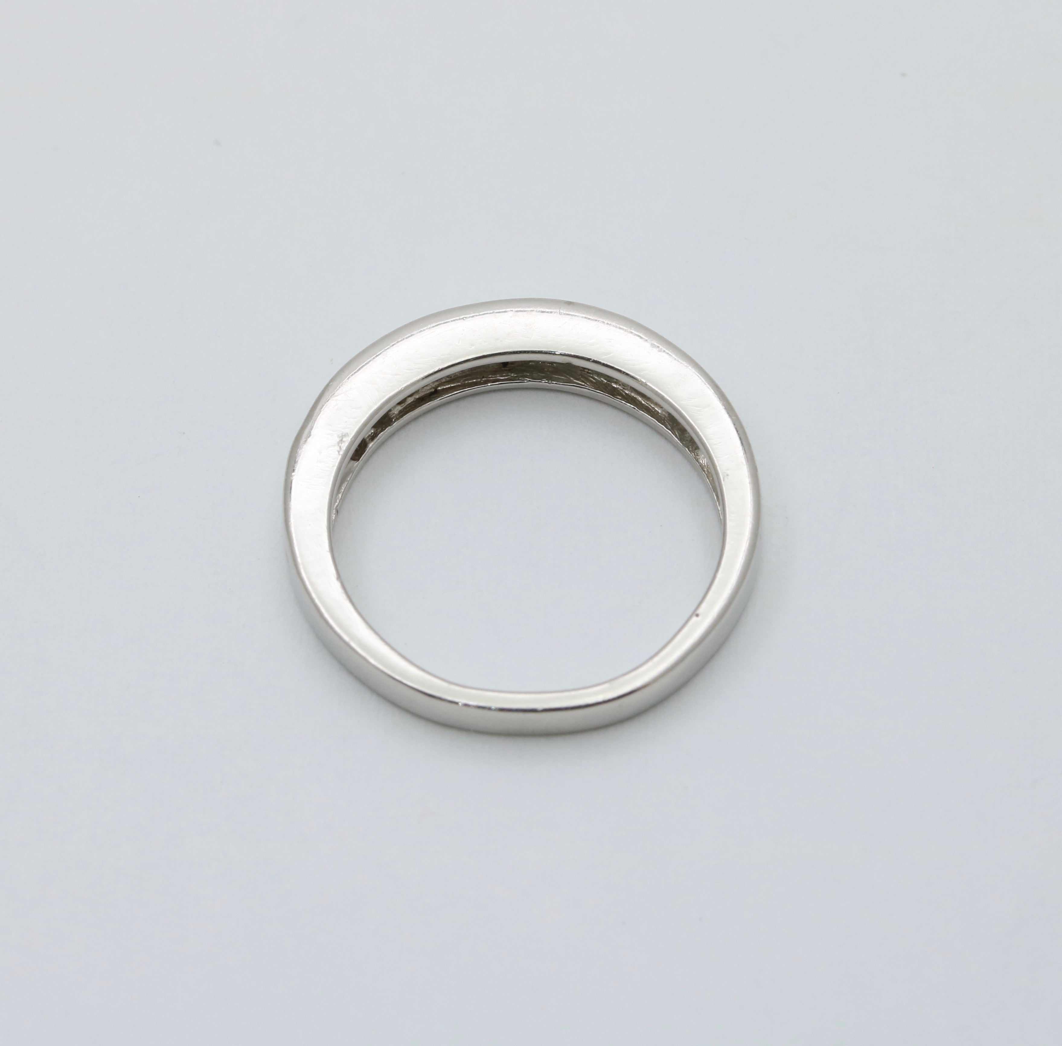 Vintage Diamond and Platinum 1/2 Eternity Band Ring