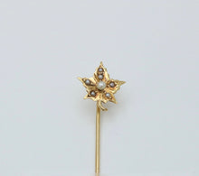 Load image into Gallery viewer, Vintage 14K Yellow Gold Pearl Leaf Stick Pin.
