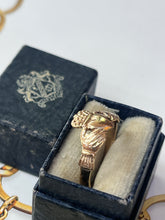 Load image into Gallery viewer, Vintage 9K Yellow Gold Claddagh Ring, Fade Ring
