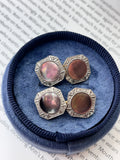 Art Deco 14K Two Tone Gold Mother Of Pearl Cufflinks