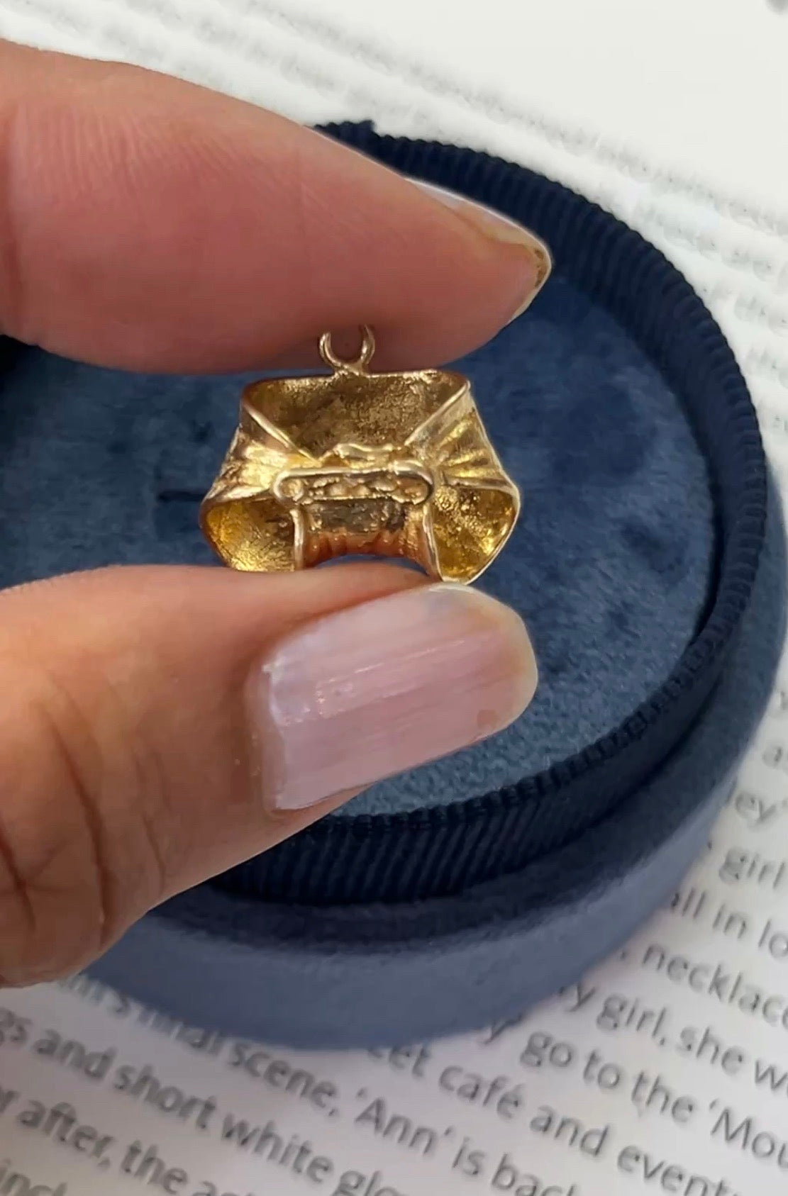 Vintage 14K Yellow Gold Diaper Charm Pendant
