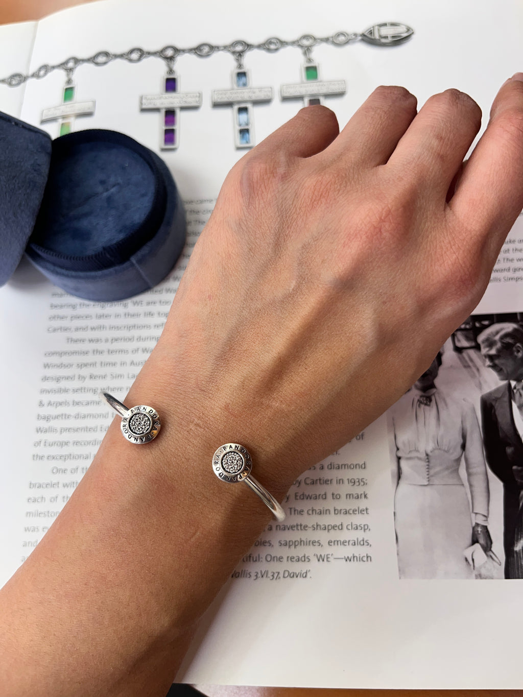 Vintage Pandora Sterling Silver Cuff