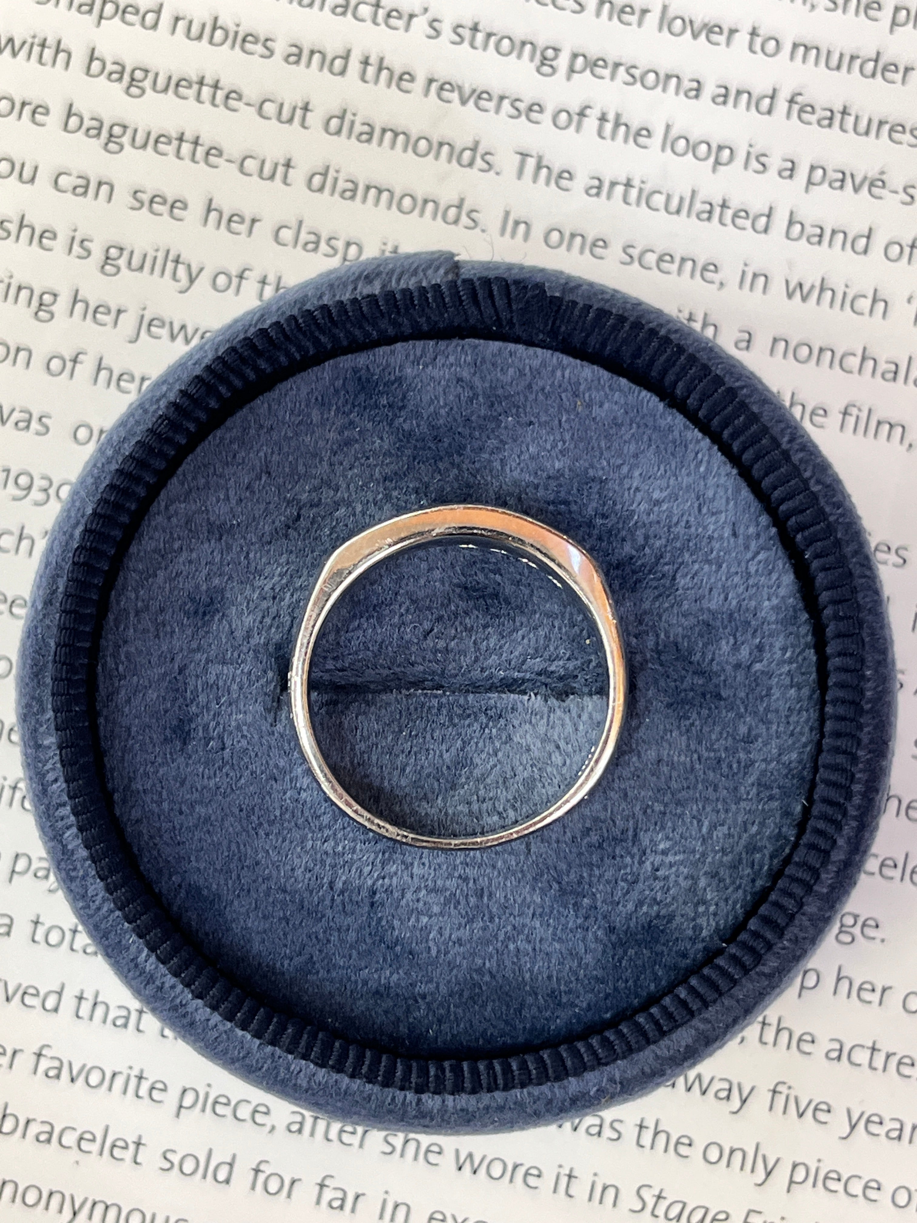 Vintage Platinum Seven Diamonds Band