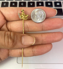 Load image into Gallery viewer, Vintage 18K Yellow Gold “Gold Digger” Diamond stick Pin
