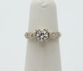 Art Deco Ladies .8 Carat Diamond 14K White Gold Engagement Ring