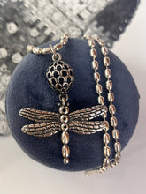 Load image into Gallery viewer, Vintage Sterling Silver Pandora DragonFly Pendant Necklace
