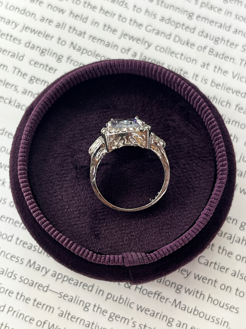 Vintage Sterling Silver Cubic Zirconia Statement Ring