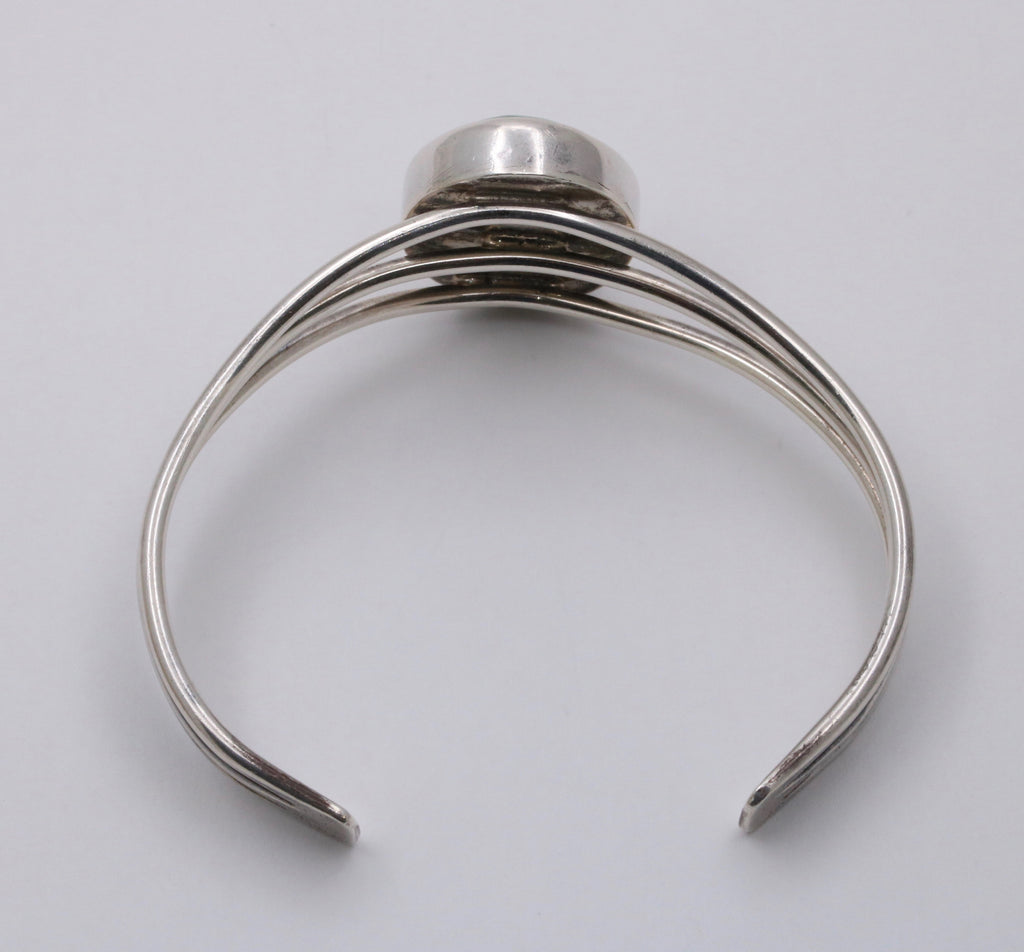 Vintage Mexico Sterling Silver Maclackit Bangle