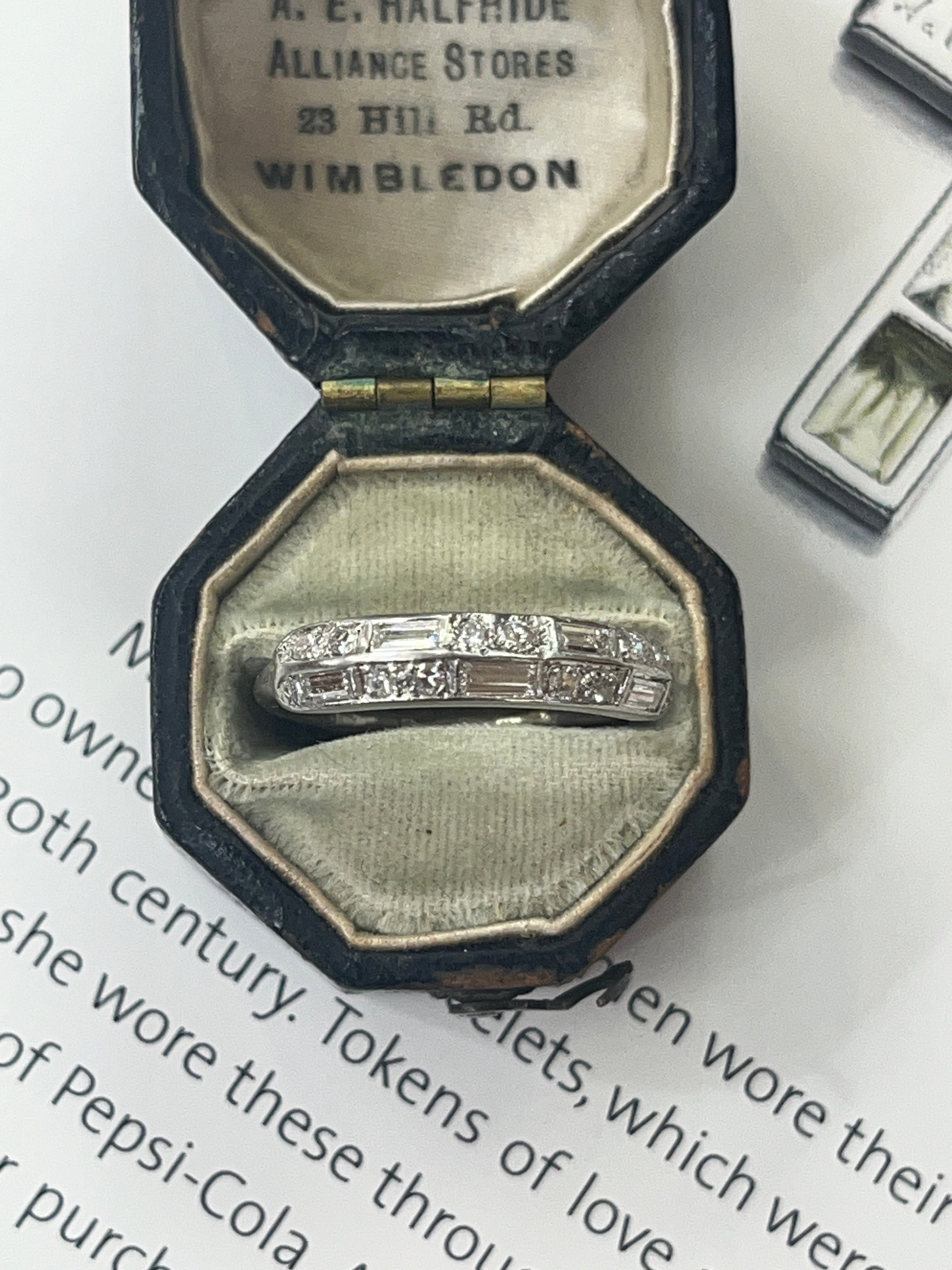 Antique Art Deco Platinum Diamond Band
