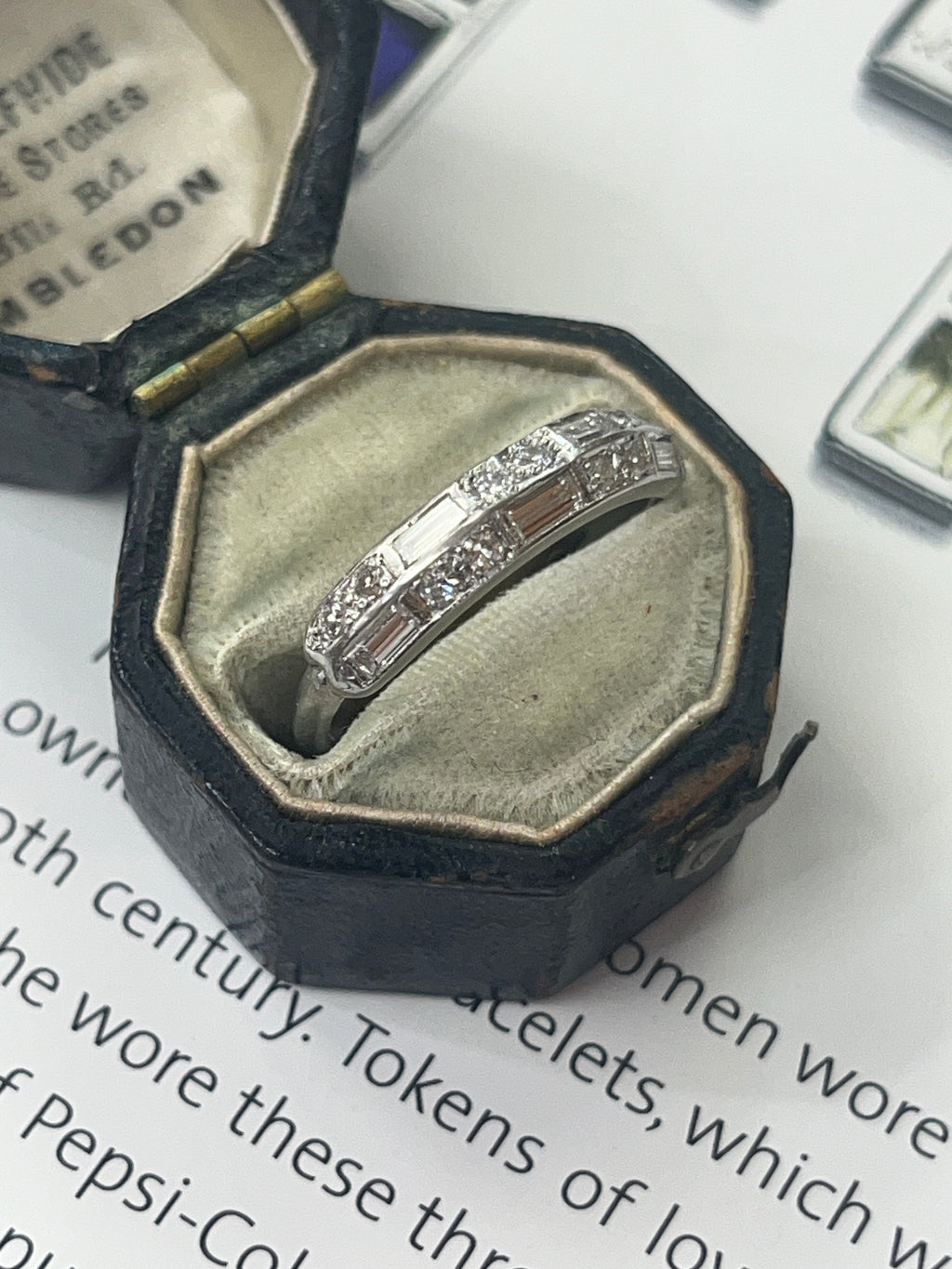 Antique Art Deco Platinum Diamond Band