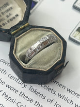 Load image into Gallery viewer, Antique Art Deco Platinum Diamond Band
