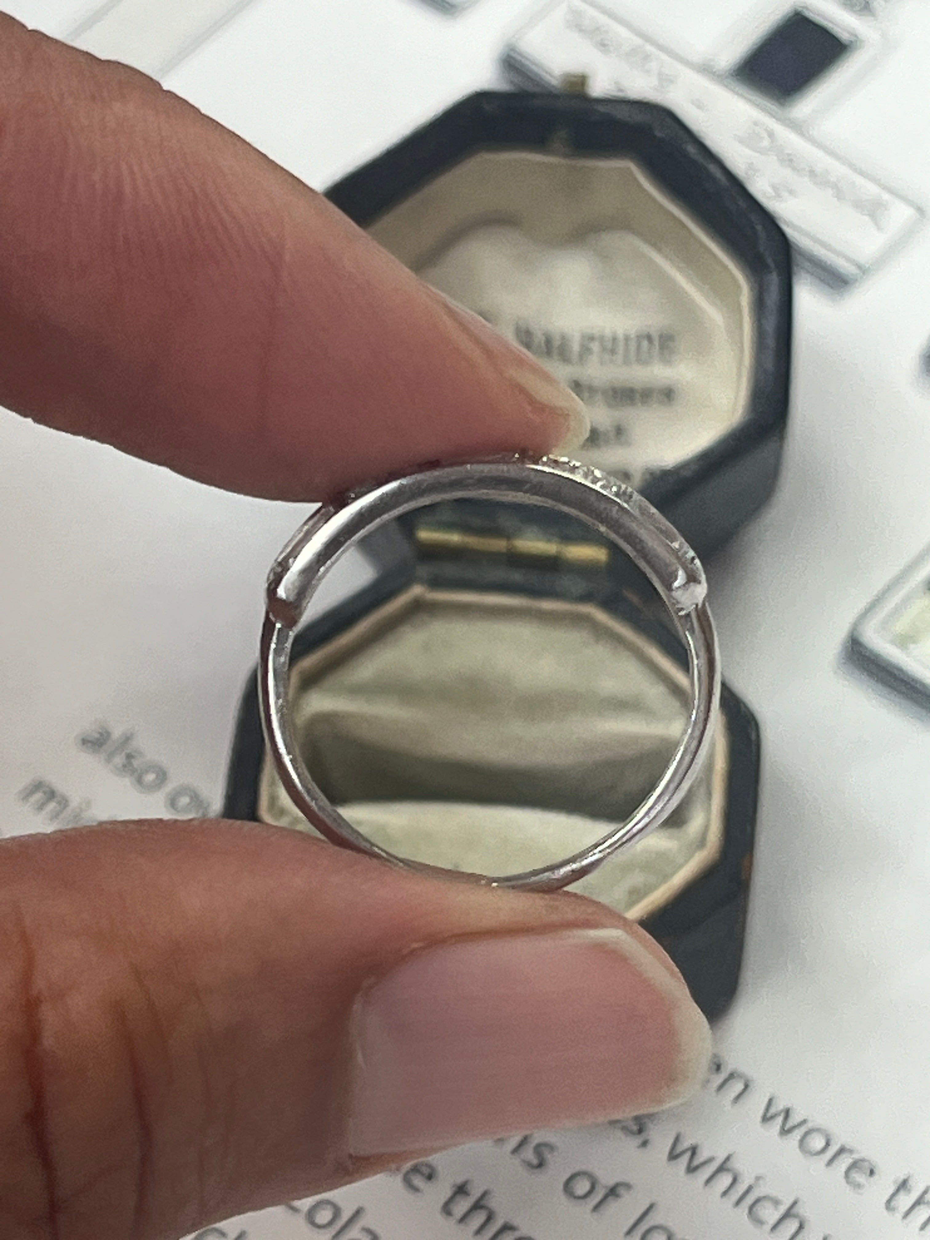 Antique Art Deco Platinum Diamond Band