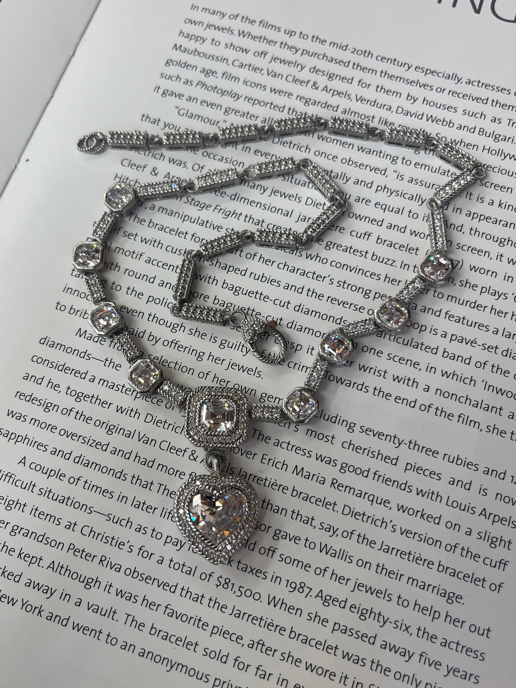 Judith Ripka Sterling Silver Heart Lavaliere Necklace
