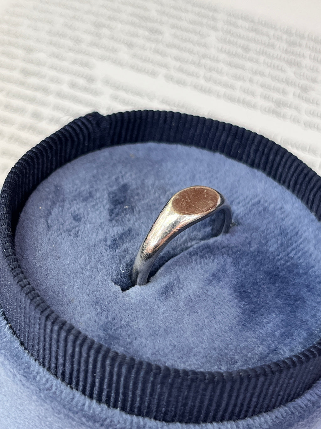 Tiffany & Co 18K White Gold Signet Band