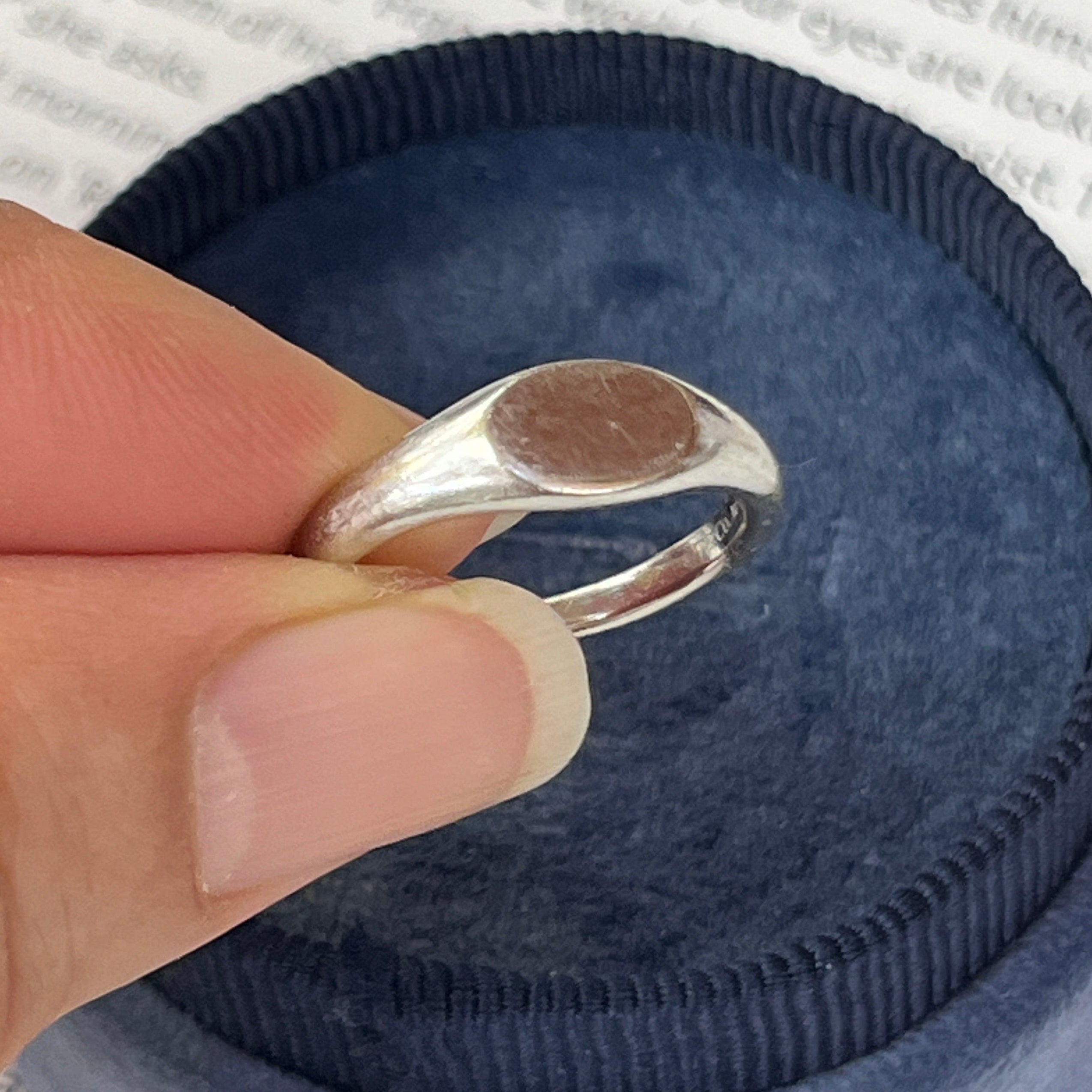Tiffany & Co 18K White Gold Signet Band