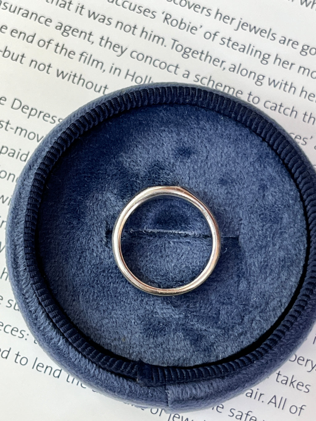 Tiffany & Co 18K White Gold Signet Band