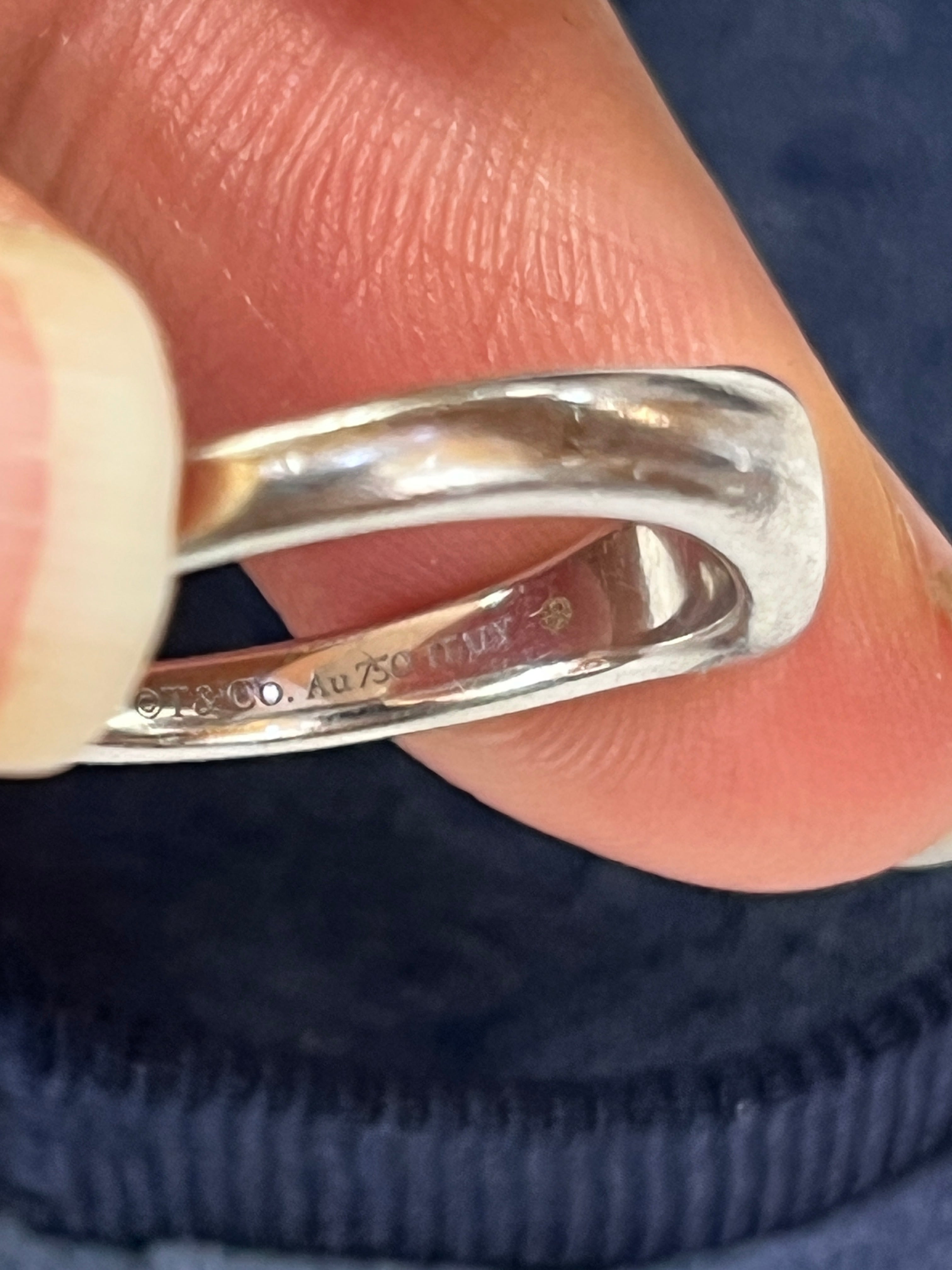 Tiffany & Co 18K White Gold Signet Band