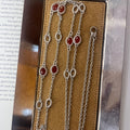 Judith Ripka Sterling Silver Verona Gemstone Station Necklace.