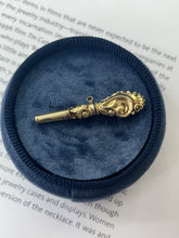 Load image into Gallery viewer, Antique 14K Yellow Gold Pocket Watch Key Charm Pendant.
