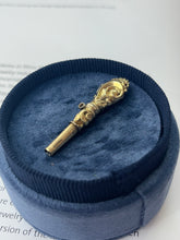 Load image into Gallery viewer, Antique 14K Yellow Gold Pocket Watch Key Charm Pendant.
