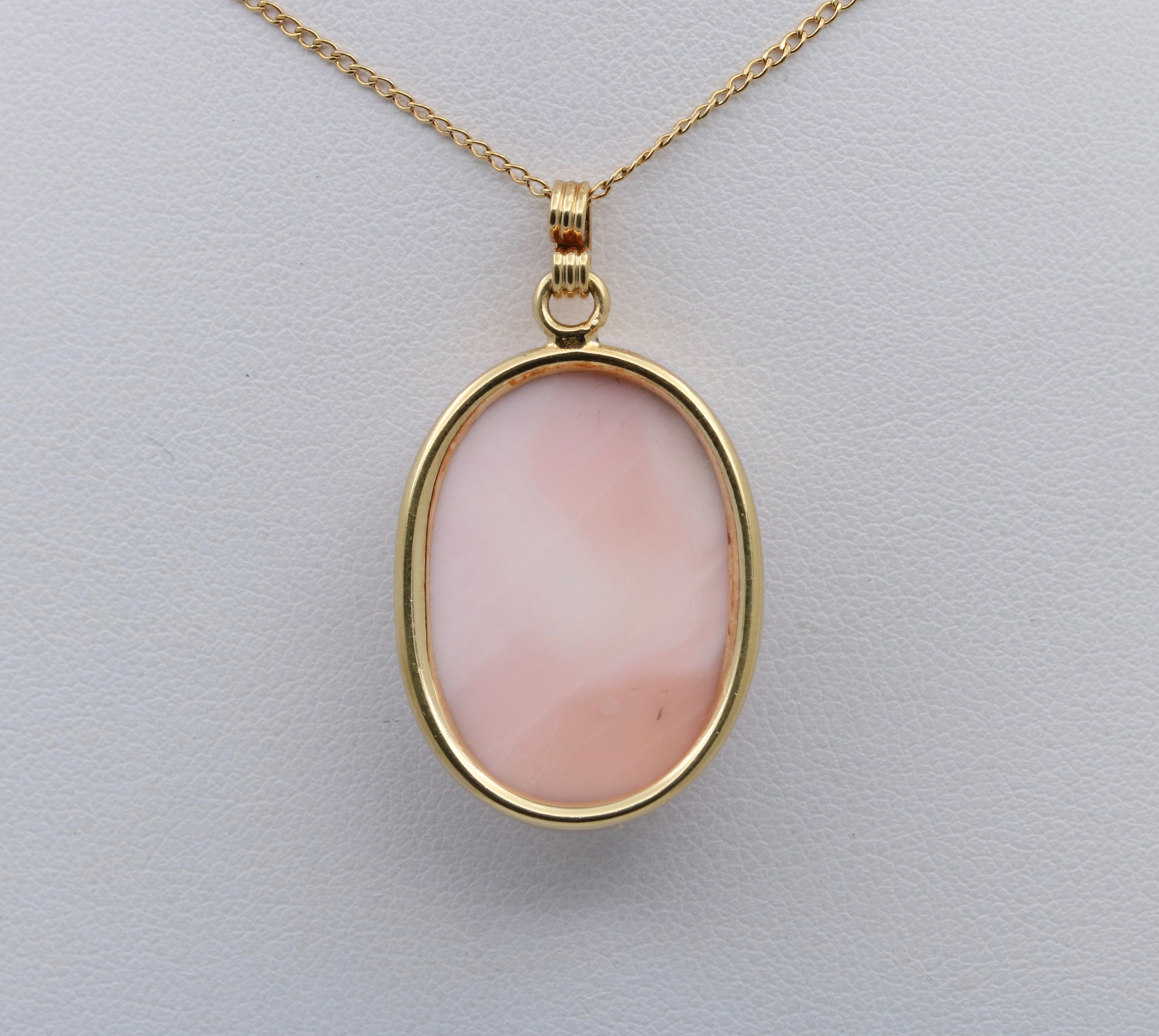Vintage Mary Cameo Pendant Necklace