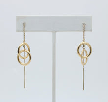 Load image into Gallery viewer, Minimalized 14K Yellow Gold Infinity Threader Earrings
