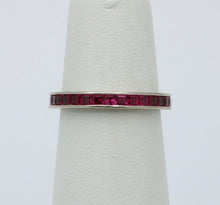 Load image into Gallery viewer, Vintage Ruby 14K White Gold Eternity Band Size 6
