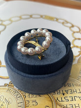 Load image into Gallery viewer, Vintage Mikimoto 18K Yellow Gold Pearl Circle Brooch
