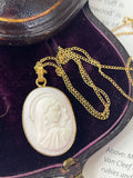 Vintage Mary Cameo Pendant Necklace