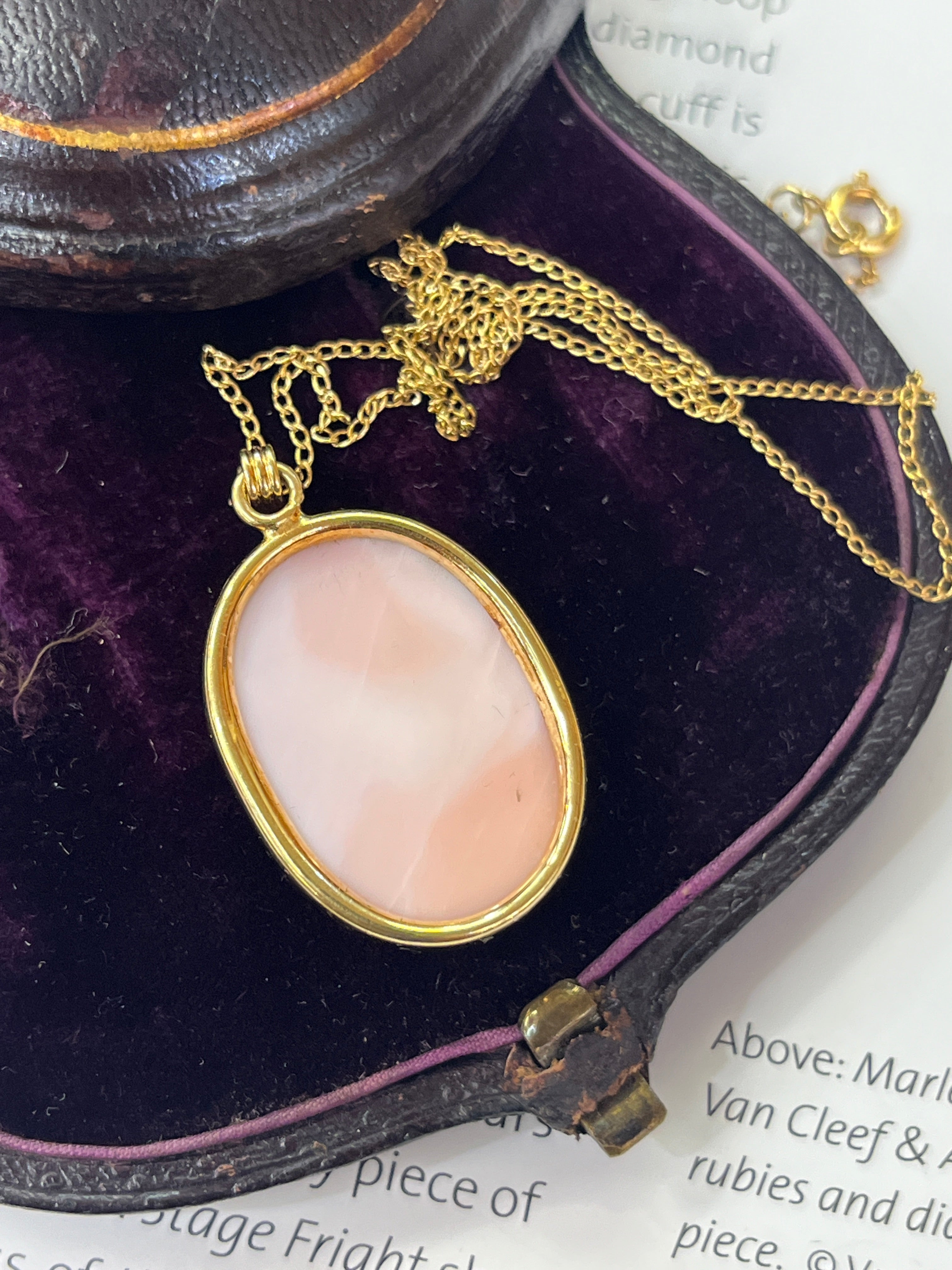 Vintage Mary Cameo Pendant Necklace