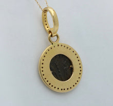 Load image into Gallery viewer, Vintage 18K Yellow Gold Antique Roman Coin Medallion Charm
