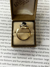 Load image into Gallery viewer, Vintage 14K Yellow Gold Green Tourmaline Diamonds Ring
