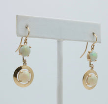 Load image into Gallery viewer, Vintage 14K yellow Gold Opal Dangling Earrings
