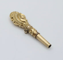 Load image into Gallery viewer, Antique 14K Yellow Gold Pocket Watch Key Charm Pendant.
