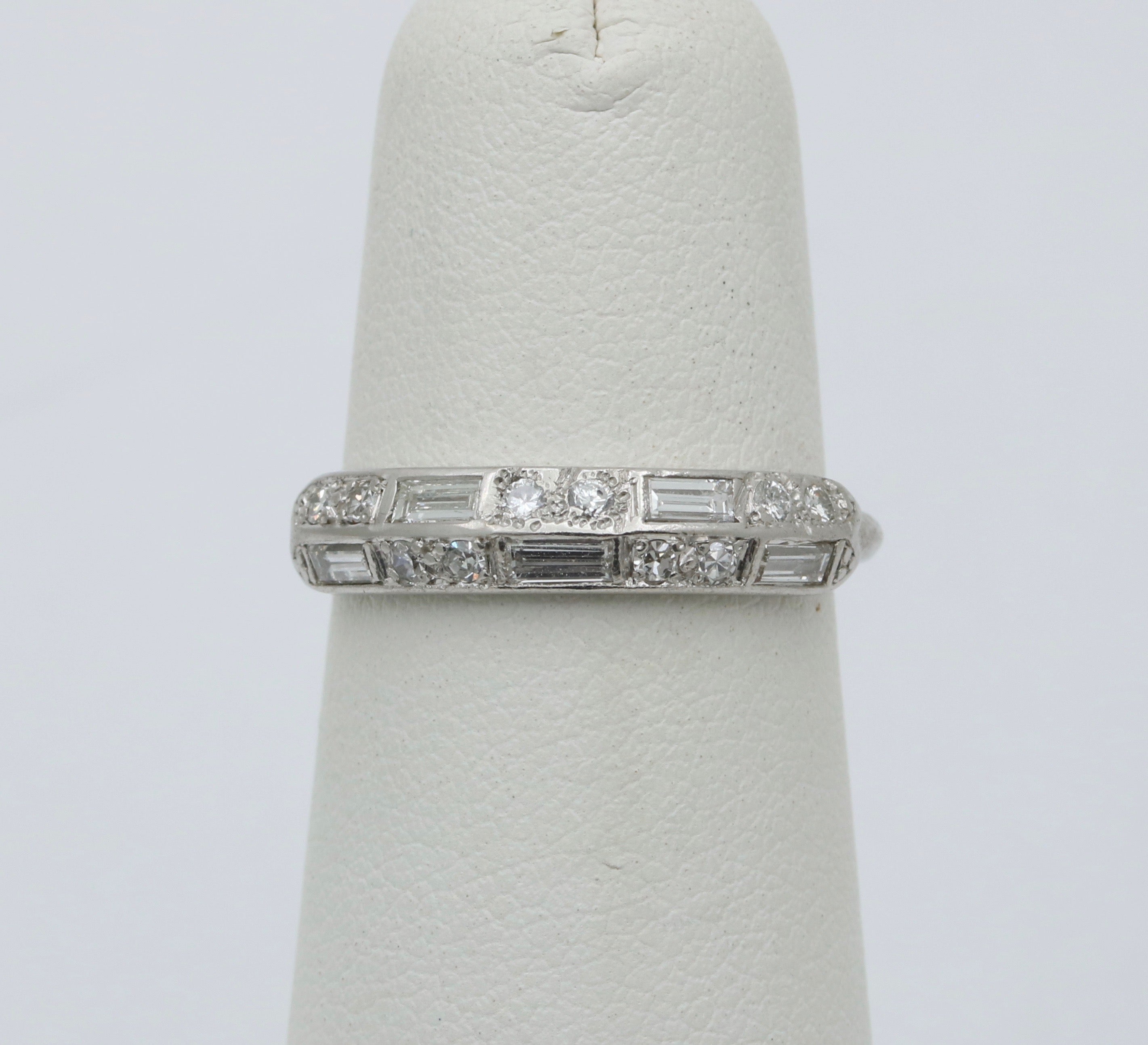 Antique Art Deco Platinum Diamond Band