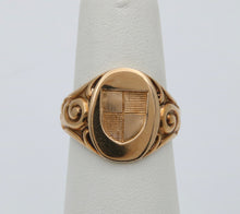 Load image into Gallery viewer, Antique Victorian 14K Yellow Gold Shield Signet Ring
