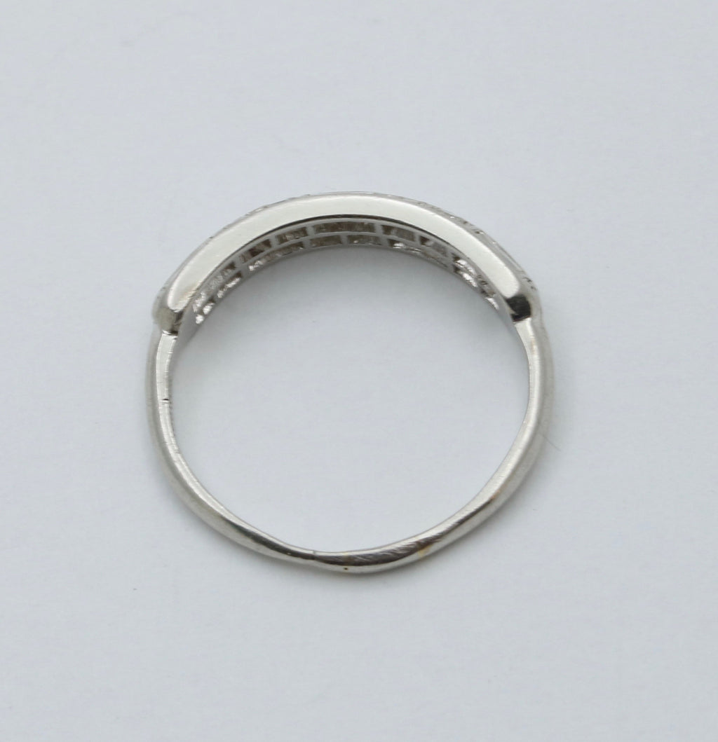 Antique Art Deco Platinum Diamond Band