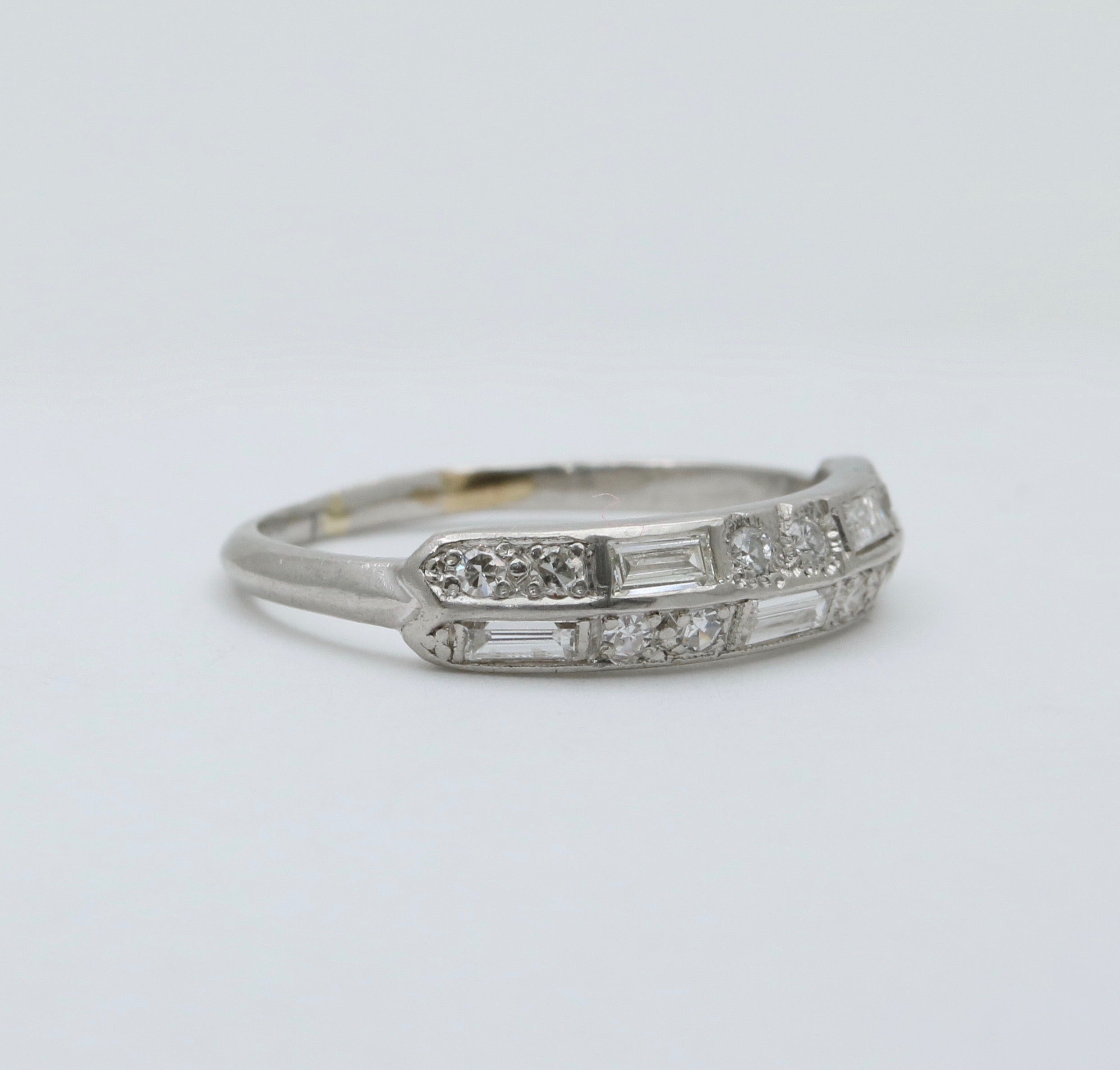 Antique Art Deco Platinum Diamond Band