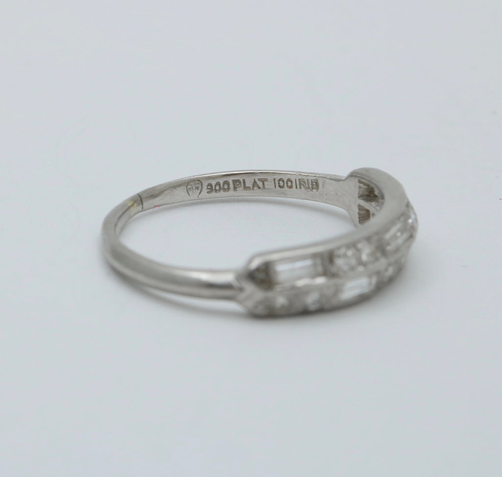 Antique Art Deco Platinum Diamond Band