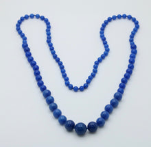 Load image into Gallery viewer, Vintage Beaded Blue Jasper Sphere Necklace
