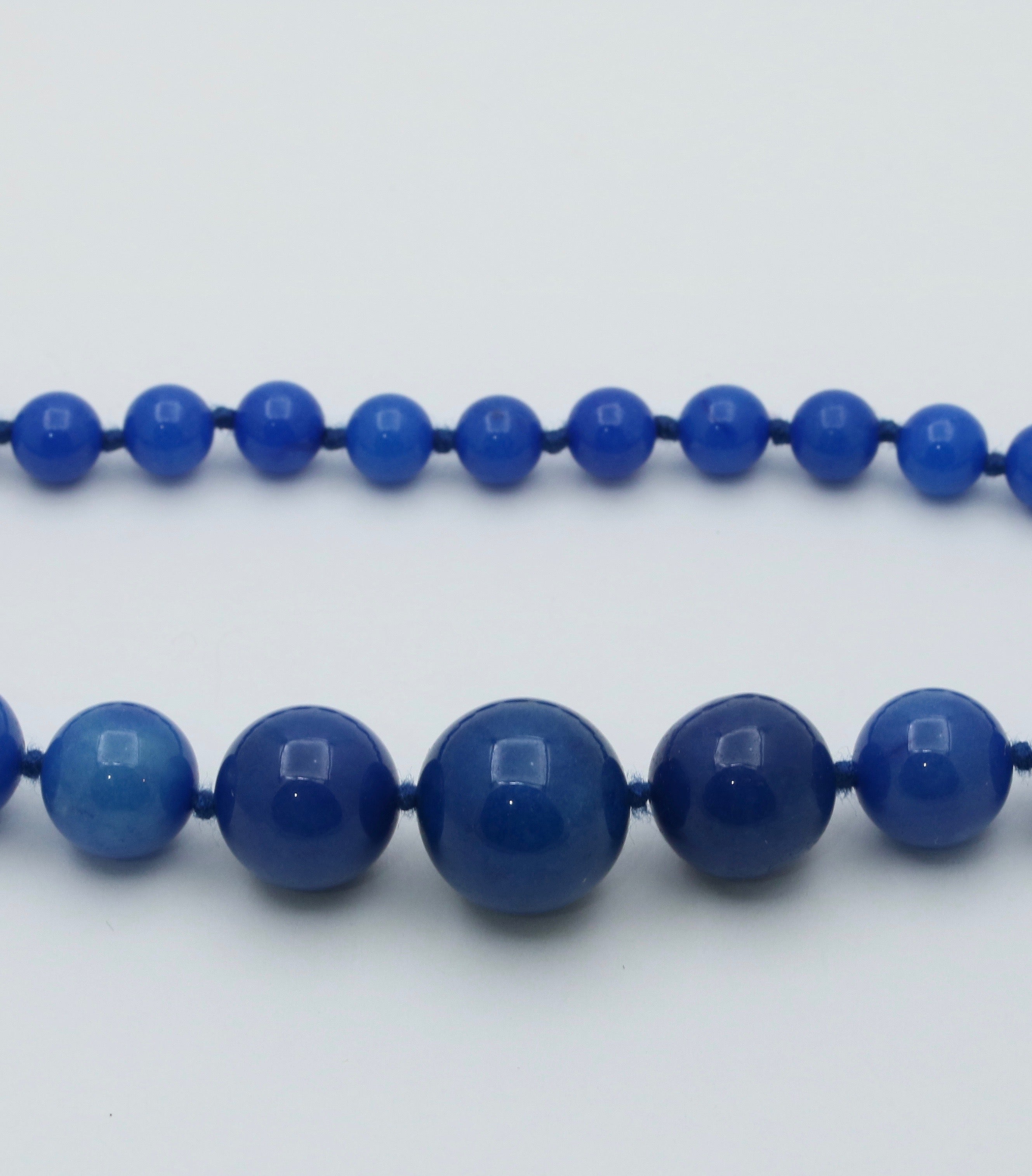 Vintage Beaded Blue Jasper Sphere Necklace
