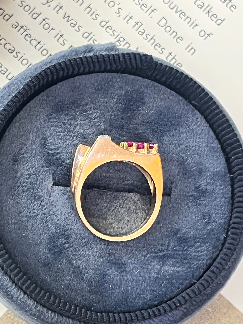 Vintage Retro 1940’s Ruby & Diamond Buckle Band