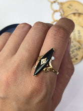 Load image into Gallery viewer, Vintage Onyx Marquise 14K Yellow Gold Ring
