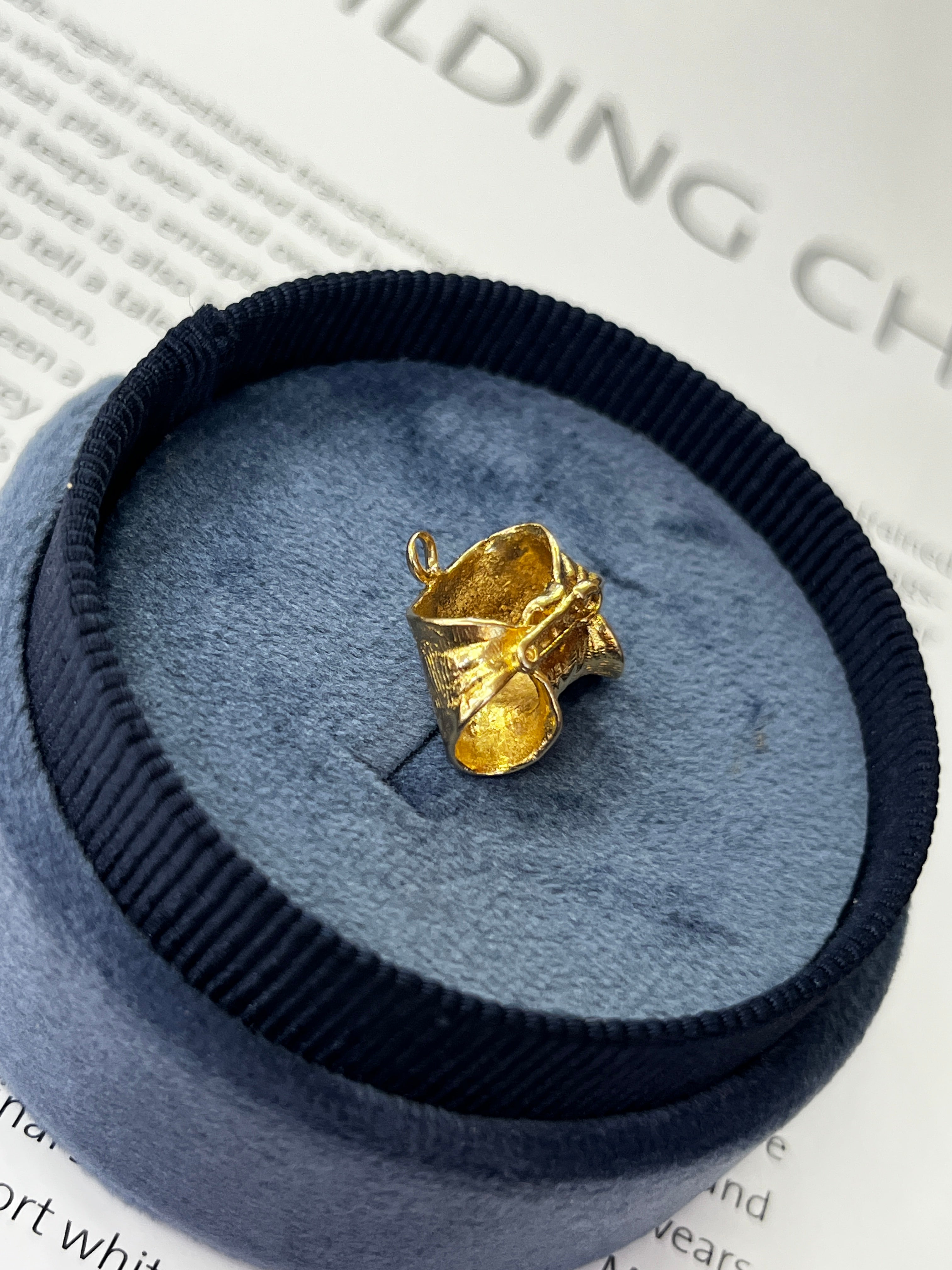 Vintage 14K Yellow Gold Diaper Charm Pendant
